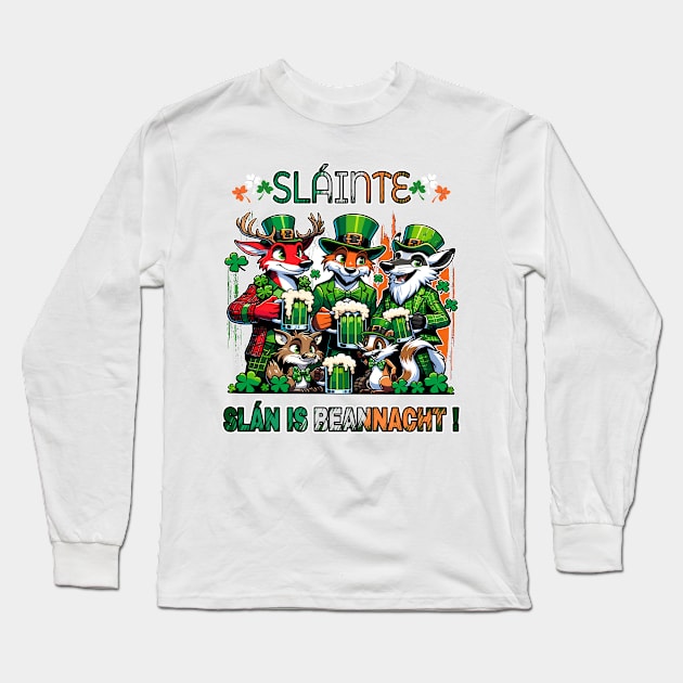 St. Paddys Woodland Toast Long Sleeve T-Shirt by maknatess